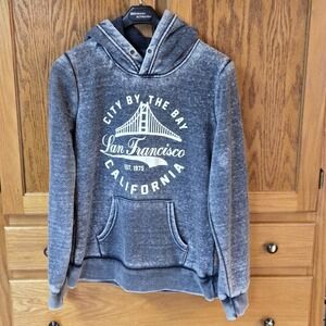 City Wear #415 San Francisco California Mens Large Stonewash Gray Hoodie